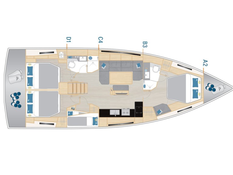 Segelboot mieten in Mandalina Marina - Hanse Hanse 460