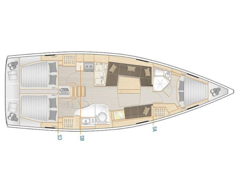 Ein Hanse Hanse 418 mieten in Gouviá