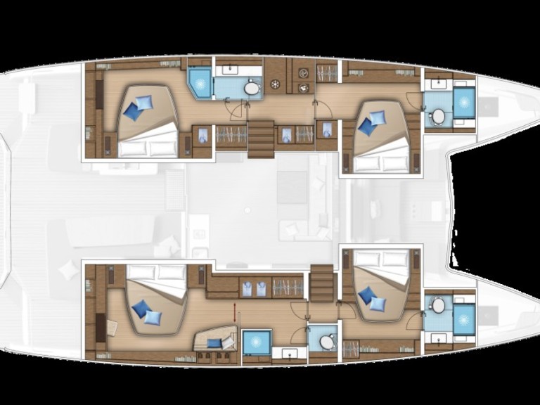Bootsverleih Lagoon Lagoon 55 - 4 cab. Parham Town Samboat