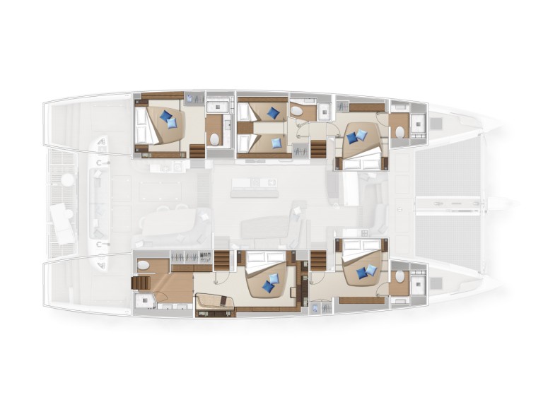 Boot mieten Olbia günstig Lagoon Sixty 5 Owner's Version
