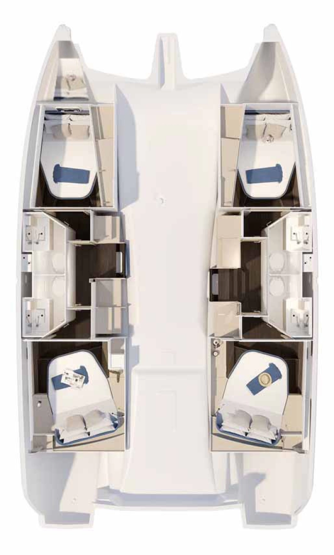 Ein Fountaine Pajot Fountaine Pajot FP 41 Quatuor 4 mieten in Trogir