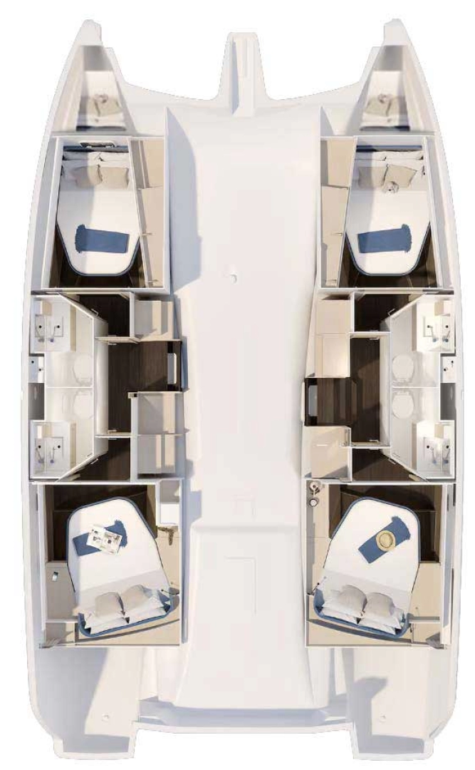 Boot mieten Trogir günstig Fountaine Pajot FP 41 Quatuor 4