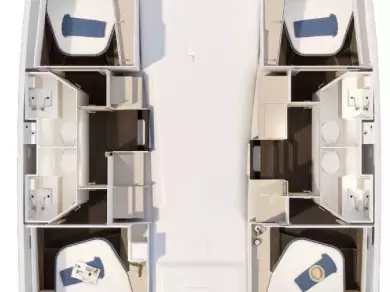 Boot mieten Trogir günstig Fountaine Pajot FP 41 Quatuor 4