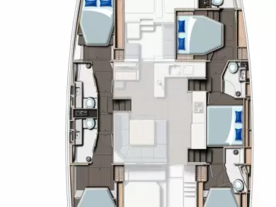 Katamaran mieten in Palma de Mallorca - Leopard Catamarans / Robertson & Caine Leopard 50 - 5 + 1 cab