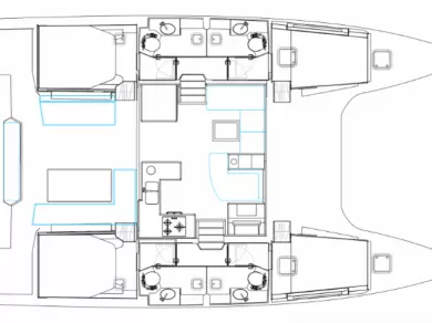 Bootsverleih Bavaria Nautitech 47 Power - 4 + 2 cab. Lefkáda Samboat