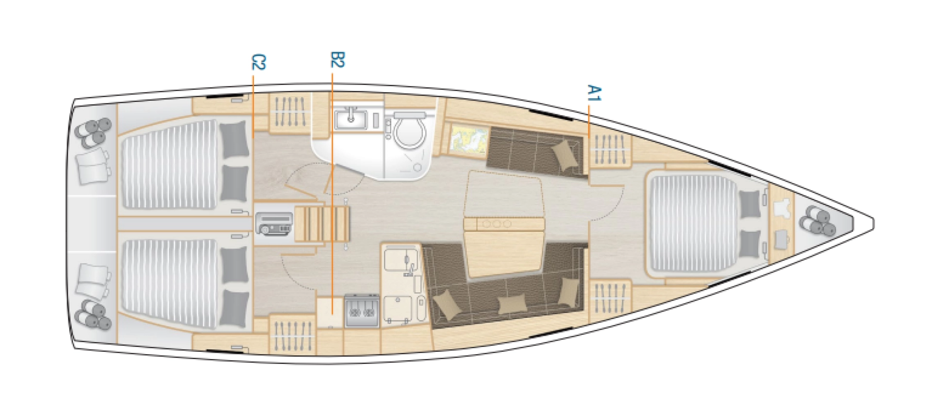 Segelboot mit oder ohne Skipper Hanse mieten in Fethiye