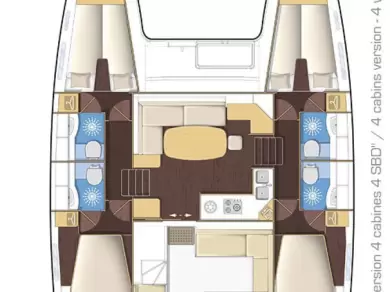 YachtCharter in San Vincenzo - Lagoon Lagoon 400 S2 auf SamBoat