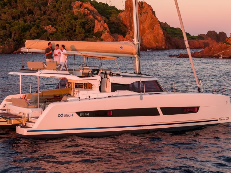 Ein Fountaine Pajot Fountaine Pajot FP 44 Quatuor - 4 + 2 cab. mieten in Gouviá