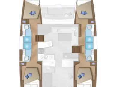 YachtCharter in Mykonos (Island) - Lagoon Lagoon 450 F auf SamBoat