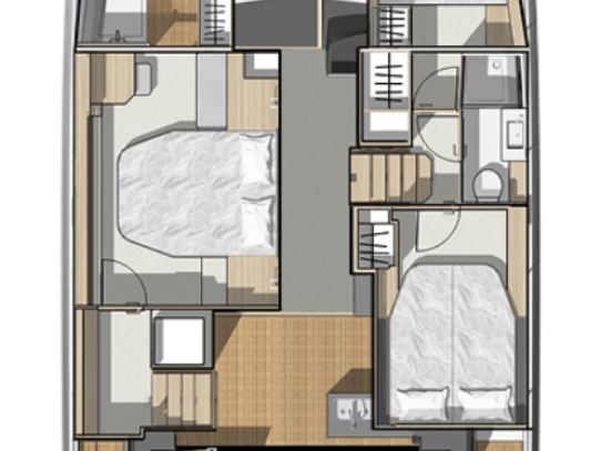 Vermietung Motorboot Fountaine Pajot mit Führerschein