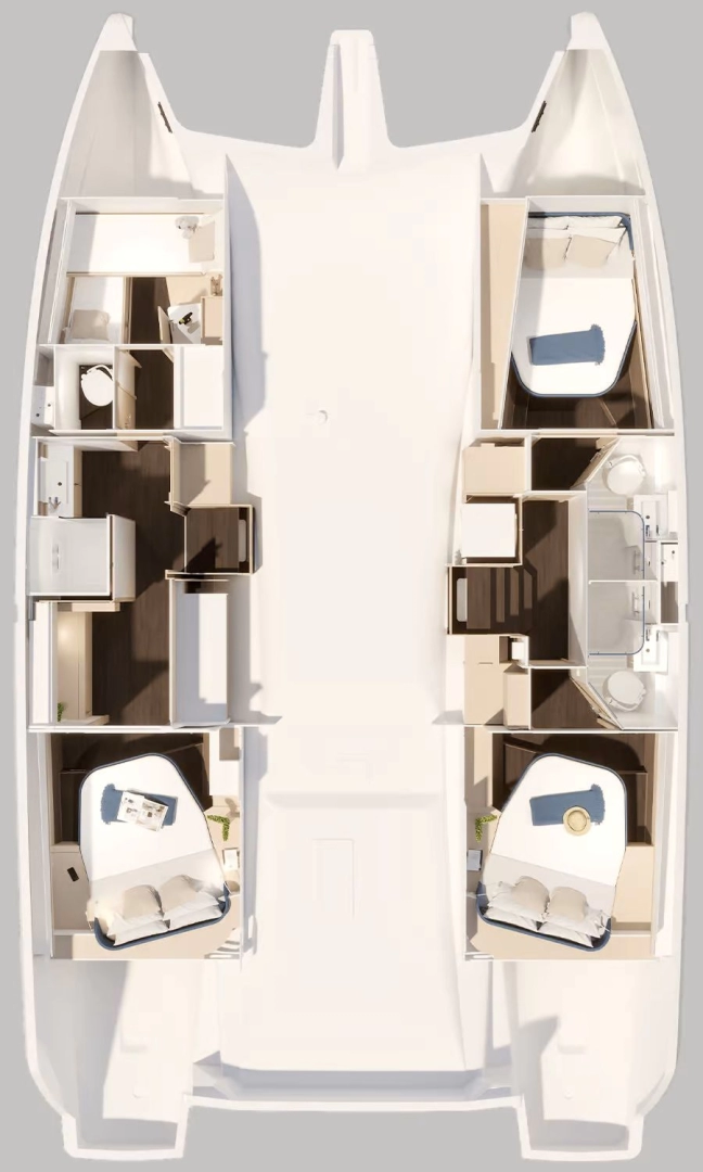 Ein Fountaine Pajot Fountaine Pajot FP 44 Maestro - 3 cab. mieten in Road Town