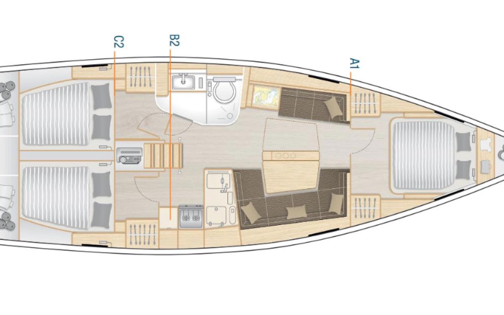 Vermietung Segelboot 69 mit Führerschein