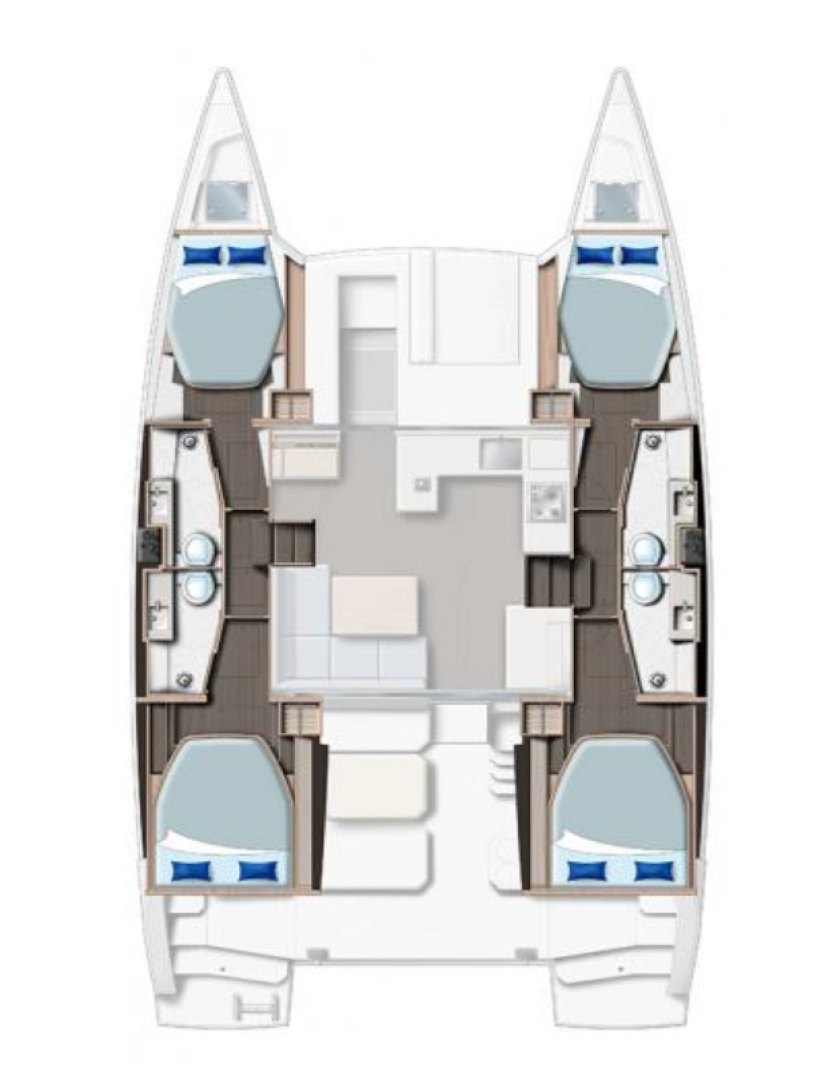 Leopard Catamarans / Robertson & Caine Leopard 42 - 4 cab. mieten Procida