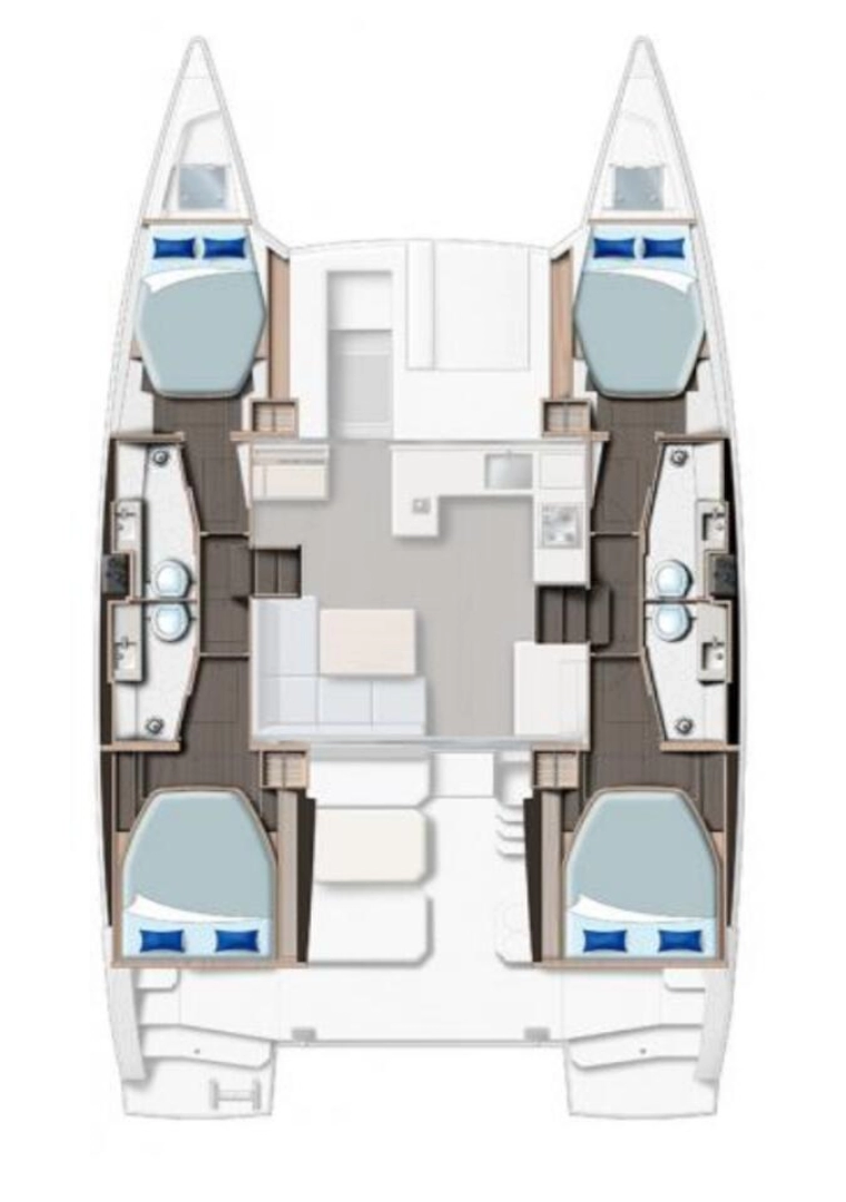 Ein Leopard Catamarans / Robertson & Caine Leopard 42 - 4 cab. mieten in Cannigione di Arzachena