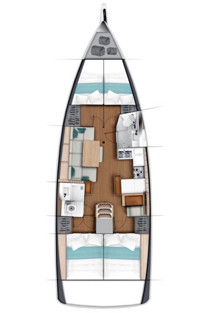 Boot mieten Palma de Mallorca günstig Sun Odyssey 440