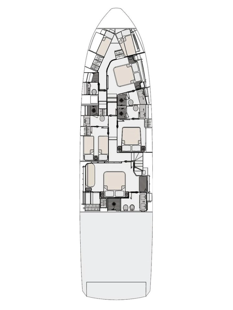 Ein Azimut Azimut 78 Fly - 4 + 1 cab. mieten in Podstrana