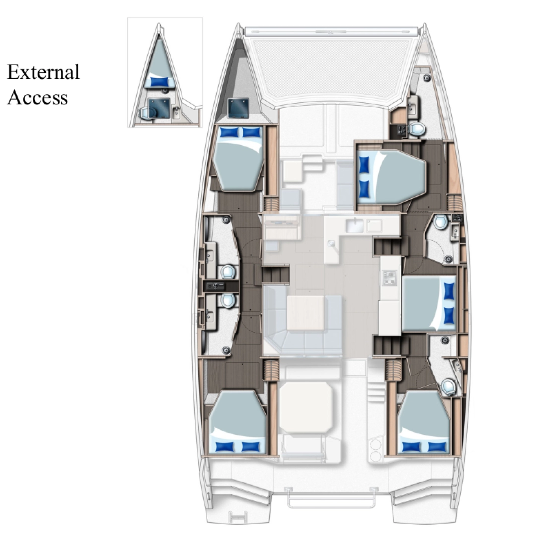 YachtCharter in Furnari - Leopard Catamarans / Robertson & Caine Leopard 50 - 5 + 1 cab auf SamBoat