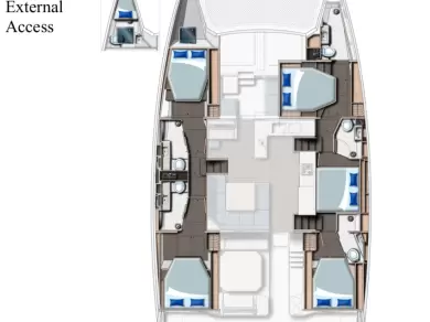 YachtCharter in Furnari - Leopard Catamarans / Robertson & Caine Leopard 50 - 5 + 1 cab auf SamBoat