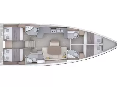 Bénéteau Oceanis 47 - 4 cab. mieten Rhodos