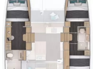 Ein Lagoon Lagoon 38 - 3 + 2 cab. mieten in Ellinikó