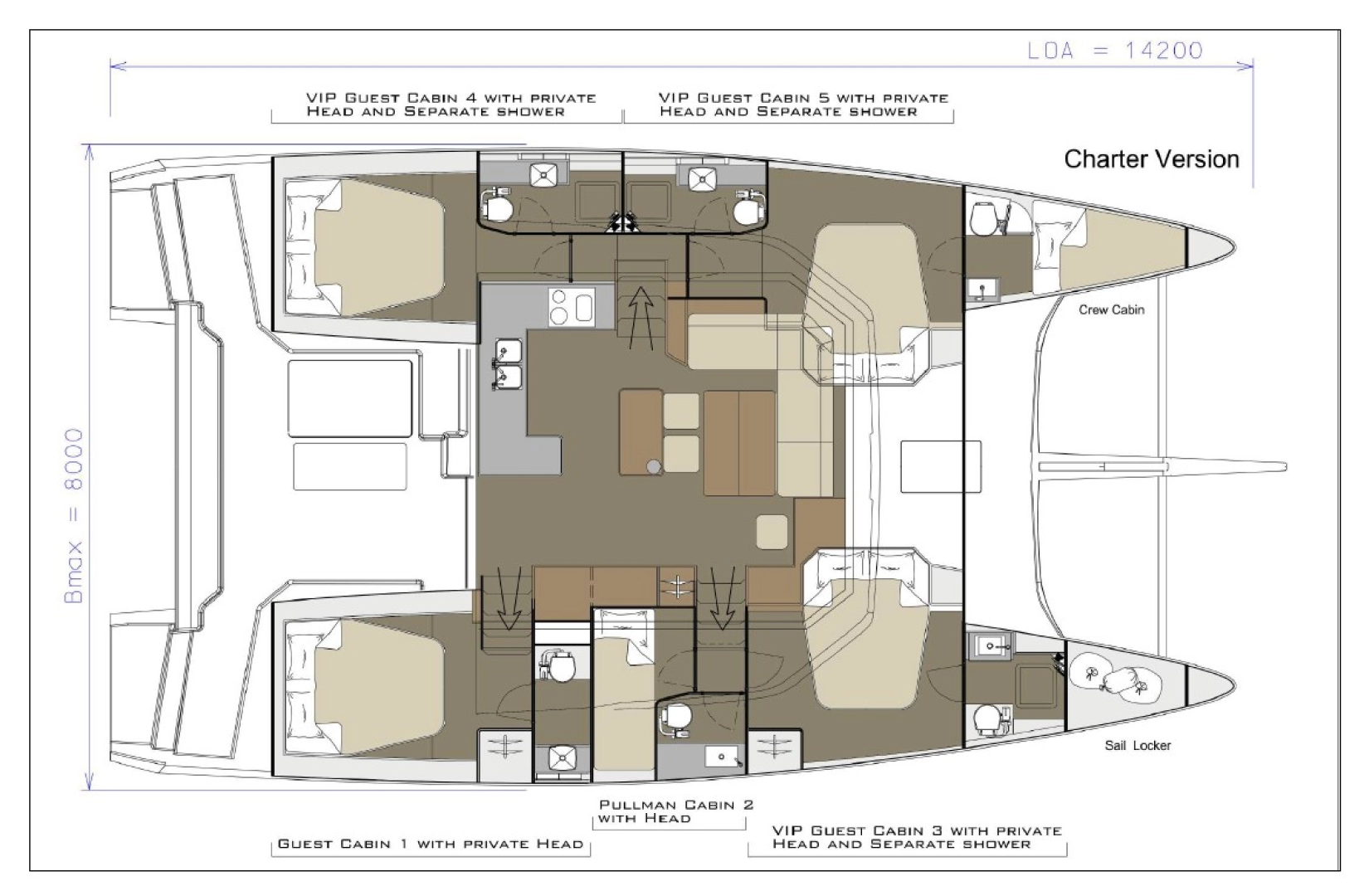 Bootsverleih Dufour Dufour Catamarans 48 Sail Pirovac Samboat