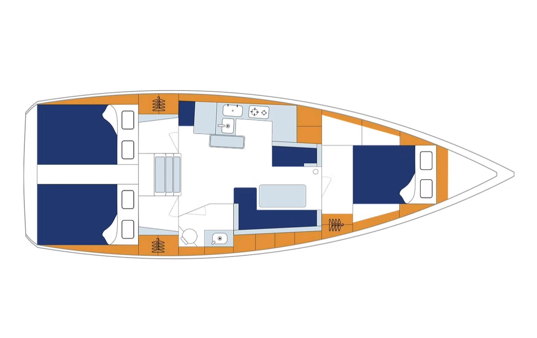 Vermietung Segelboot Jeanneau mit Führerschein