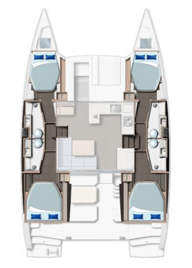 Bootsverleih Leopard Catamarans / Robertson & Caine Leopard 42 - 4 cab. Procida Samboat