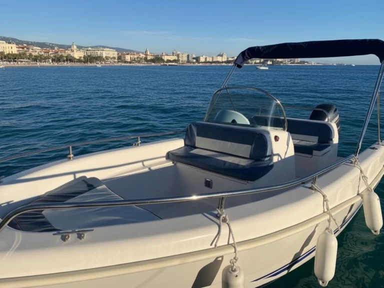 Bootsverleih Quicksilver Alboran 550 open Port de Cannes Marina Samboat
