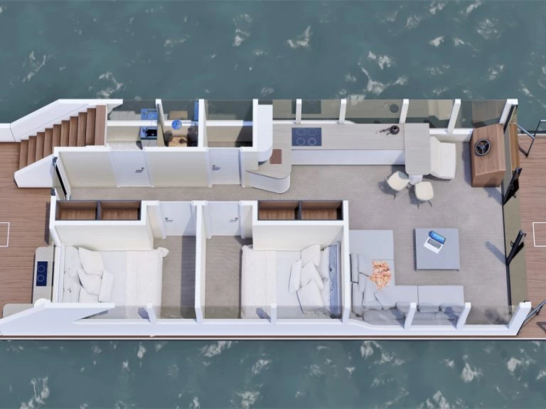 Vermietung Hausboot Luxboot mit Führerschein