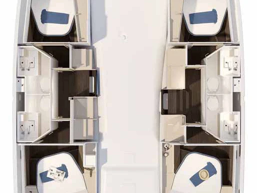 Bootsverleih Fountaine Pajot Fountaine Pajot FP 41 Quatuor 4 Trogir Samboat