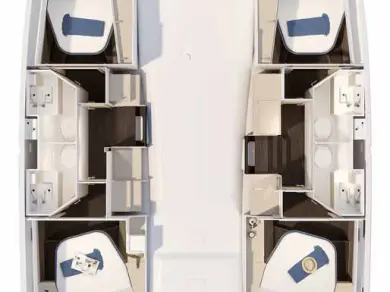 Bootsverleih Fountaine Pajot Fountaine Pajot FP 41 Quatuor 4 Trogir Samboat