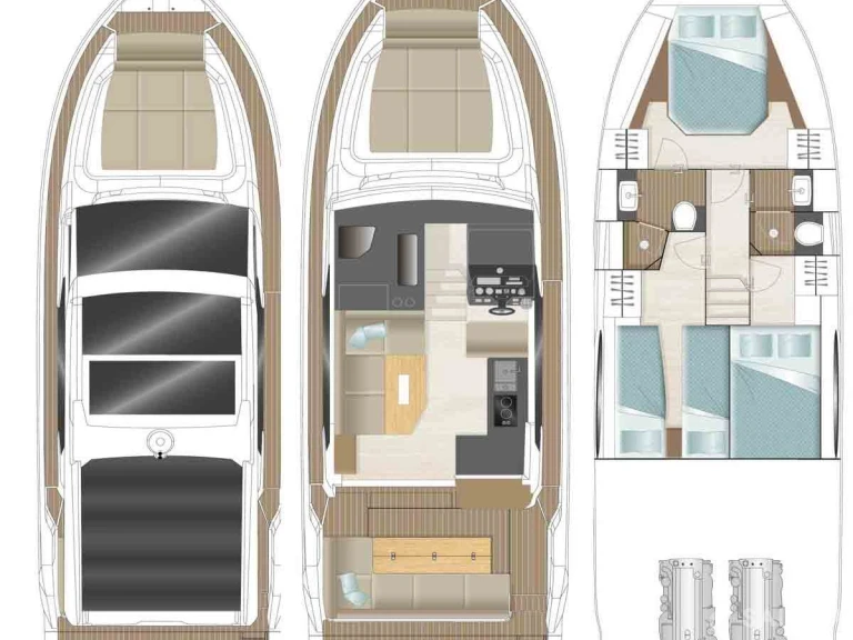 Vermietung Yacht Sealine mit Führerschein