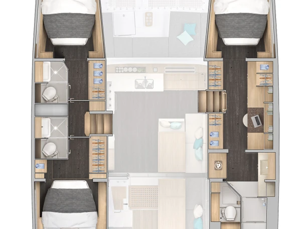 YachtCharter in Marsh Harbour - Lagoon Lagoon 43 auf SamBoat