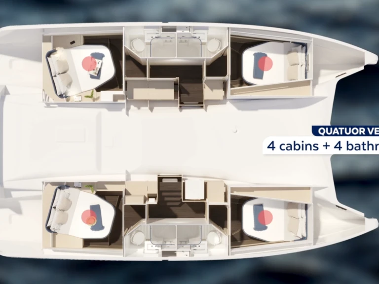 Boot mieten Parham Town günstig Fountaine Pajot FP 44 Quatuor - 4 cab.