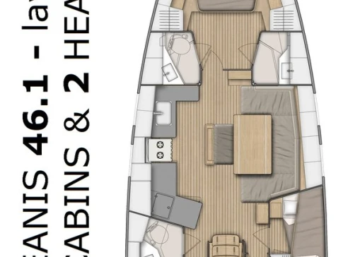 Boot mieten Split günstig Oceanis 46.1
