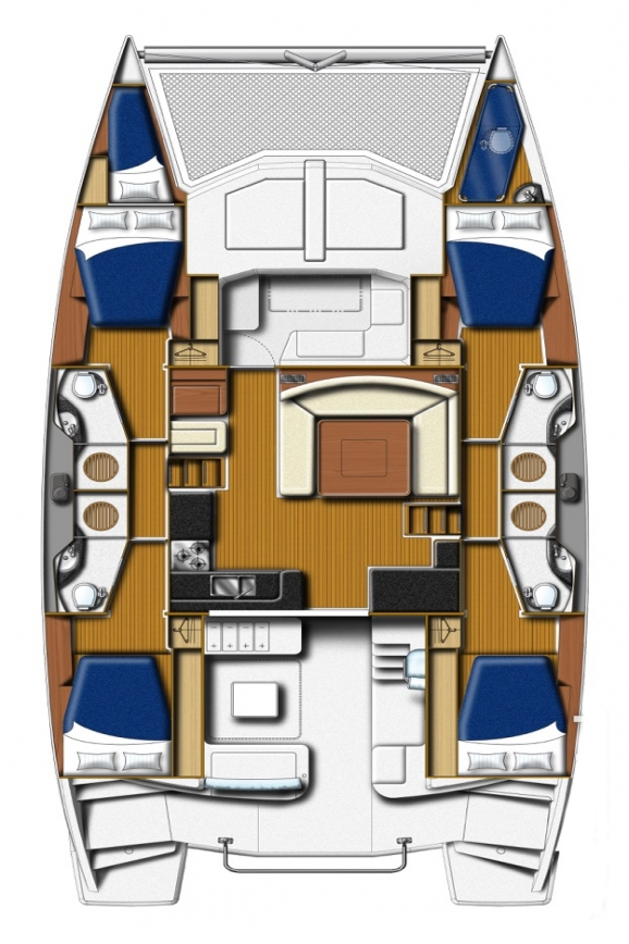 Bootsverleih Leopard Catamarans / Robertson & Caine Leopard 48 - 4 + 1 cab. Lefkáda Samboat