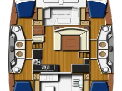 Bootsverleih Leopard Catamarans / Robertson & Caine Leopard 48 - 4 + 1 cab. Lefkáda Samboat