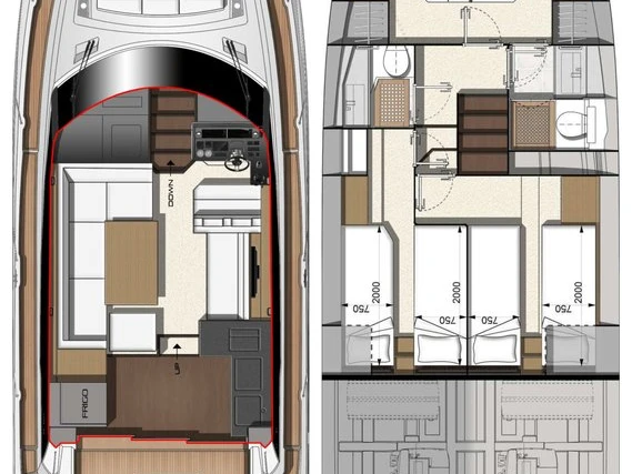 YachtCharter in Biograd na Moru - Jeanneau Prestige 460 Fly - 3 + 1 cab. auf SamBoat