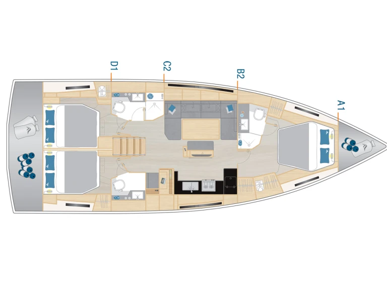 Ein Hanse Hanse 460 mieten in Seget Donji