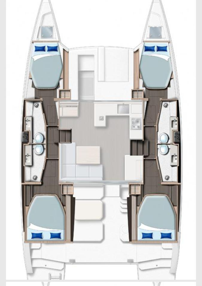 Ein Leopard Catamarans / Robertson & Caine Leopard 42 - 4 cab. mieten in Furnari