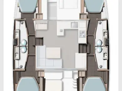 Ein Leopard Catamarans / Robertson & Caine Leopard 42 - 4 cab. mieten in Furnari