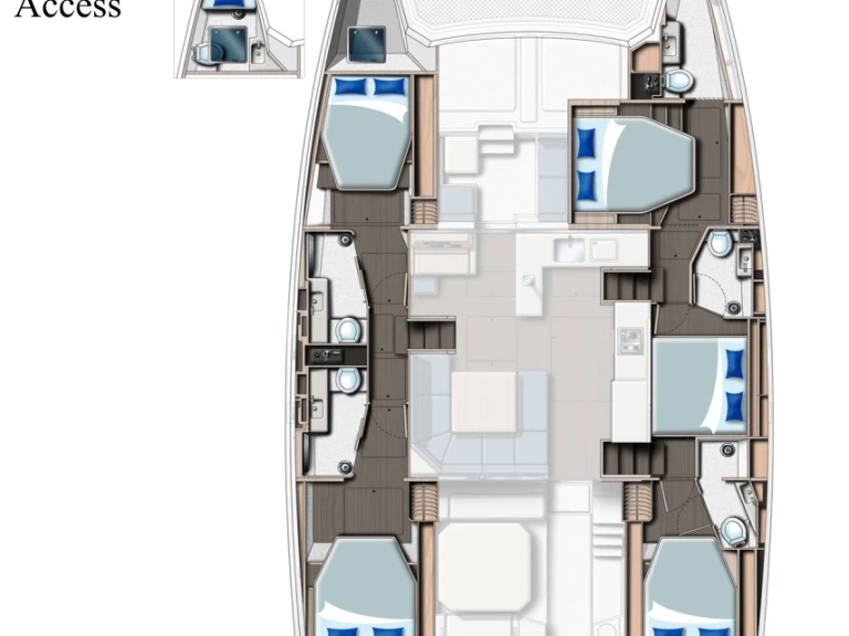 Leopard Catamarans / Robertson & Caine Leopard 50 - 5 + 1 cab mieten Cannigione di Arzachena