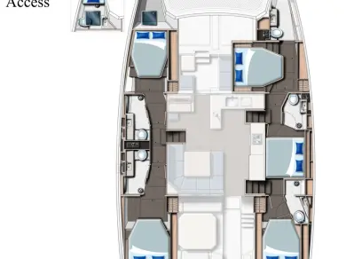 Leopard Catamarans / Robertson & Caine Leopard 50 - 5 + 1 cab mieten Cannigione di Arzachena