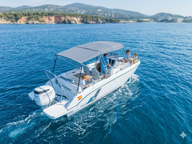 Boot mieten Palma de Mallorca günstig Flyer 8 SPACEdeck