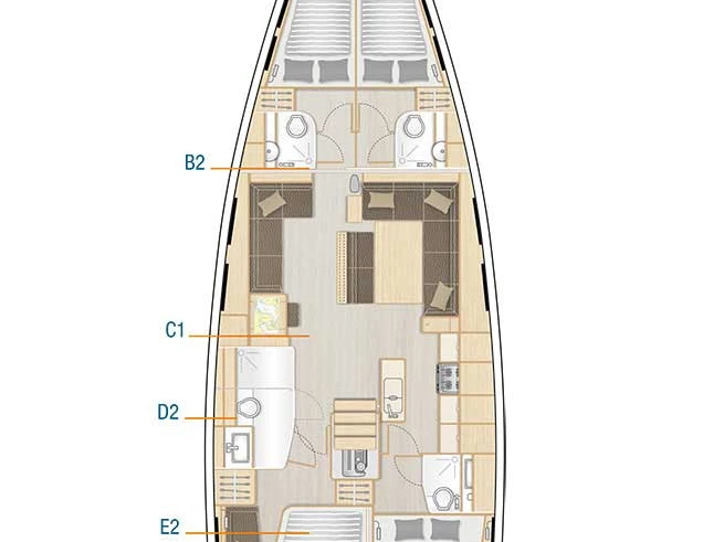 YachtCharter in Lefkáda - Hanse Hanse 548 auf SamBoat