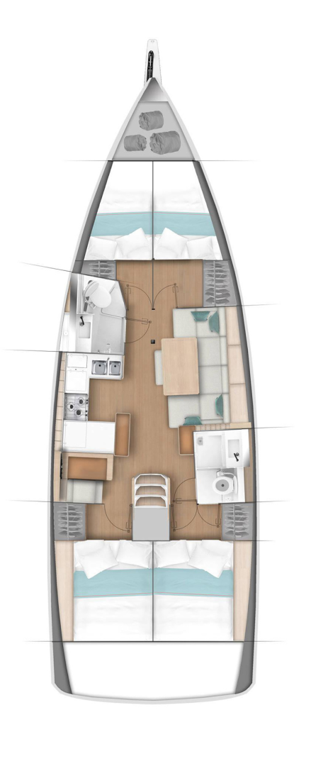 YachtCharter in Gouviá - Jeanneau Sun Odyssey 440 auf SamBoat