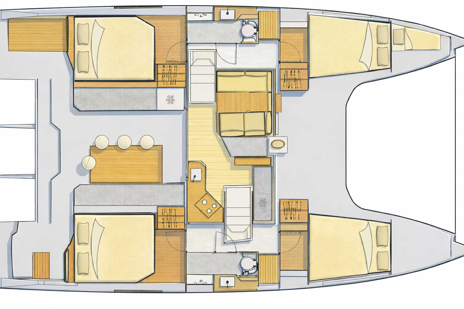 Vermietung Katamaran Nautitech mit Führerschein