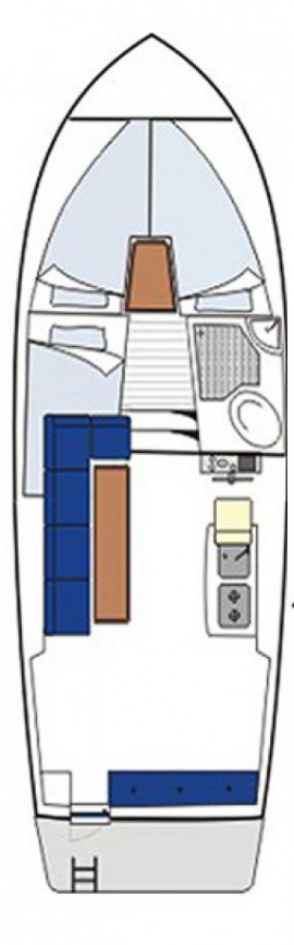 Vermietung Motorboot Damor mit Führerschein