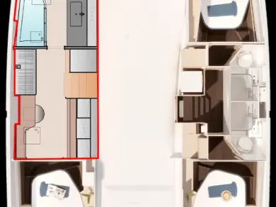 Ein Fountaine Pajot Fountaine Pajot FP 44 Maestro - 3 + 2 cab. mieten in Nassau