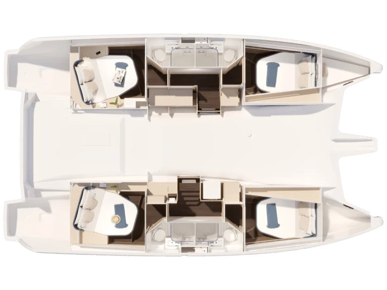 Fountaine Pajot FP 44 Quatuor (6cab.) mieten Néa Péramos